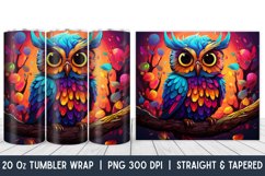 Owl Tumbler Wrap | Skinny Tumbler Wrap | PNG | Sublimation Product Image 1