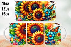 Summer Sunflowers Mug Wrap Sublimation 11oz, 12oz, 15oz Product Image 1