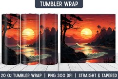 Tumbler Wrap | Sunset Tumbler | Sublimation Designs Product Image 1