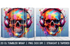 Halloween Skull Tumbler Wrap | Skull | Tumbler Sublimation Product Image 1