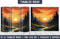 Tumbler Wrap | Sunset Tumbler | Sublimation Designs Product Image 1