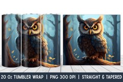 Owl Tumbler Wrap | Skinny Tumbler Wrap | PNG | Sublimation Product Image 1