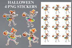 Halloween skeletons Stickers Png | Printable Product Image 1
