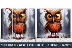 Owl Tumbler Wrap | Skinny Tumbler Wrap | PNG | Sublimation Product Image 1