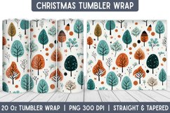 Christmas Pattern Tumbler Wrap | Christmas Sublimation Product Image 1