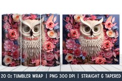 Owl Tumbler Wrap | Skinny Tumbler Wrap | PNG | Sublimation Product Image 1
