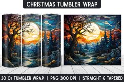 Sunset Stained Glass Tumbler Wrap | Christmas Product Image 1