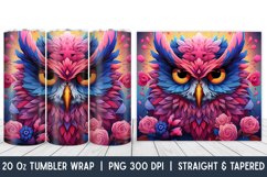Owl Tumbler Wrap | Skinny Tumbler Wrap | PNG | Sublimation Product Image 1