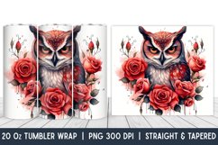 Owl Tumbler Wrap | Skinny Tumbler Wrap | PNG | Sublimation Product Image 1