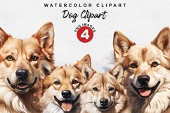 Norwegian Lundehund Dog Clipart | Watercolor Clipart | PNG Product Image 1