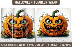 Halloween Tumbler Wrap | Halloween Design | Tumbler | Skull Product Image 1