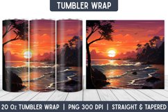 Tumbler Wrap | Sunset Tumbler | Sublimation Designs Product Image 1