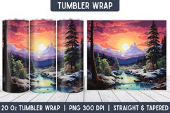 Tumbler Wrap | Sunset Tumbler | Sublimation Designs Product Image 1