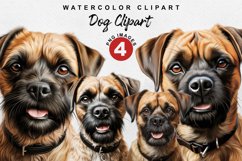 Border Terrier Dog Clipart | Watercolor Clipart | Dog love Product Image 1