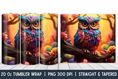 Owl Tumbler Wrap | Skinny Tumbler Wrap | PNG | Sublimation Product Image 1