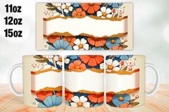 Flowers Mug Wrap Sublimation 11oz, 12oz, 15oz Product Image 1