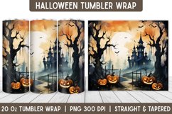 Halloween Tumbler Wrap | Halloween Design | Tumbler | Skull Product Image 1