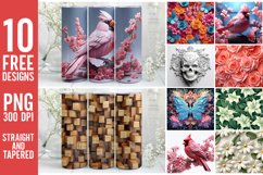 3D Flower Tumbler Wrap | 3D Tumbler wrap | 3d Sublimation Product Image 2