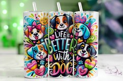 Life is Better with Dogs 20oz Tumbler Wrap Sublimation Product Image 1