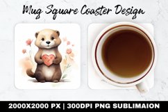 Valentine Mug coaster | Coaster | Sublimation Design Product Image 1