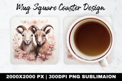 Valentine Mug coaster | Coaster | Sublimation Design Product Image 1
