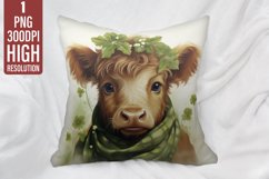 Highland Cow Pillow Case Sublimation | Pillow Cover Design Product Image 1