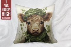 Highland Cow Pillow Case Sublimation | Pillow Cover Design Product Image 1