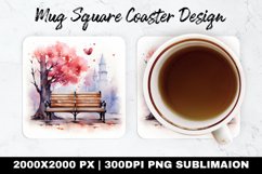 Valentine Mug coaster | Coaster | Sublimation Design Product Image 1