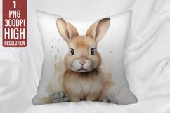 Rabbit Pillow Case Sublimation | Pillow Cover Design Product Image 1