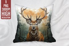 Deer Pillow Case Sublimation | Pillow Cover Design Product Image 1