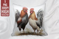 Chicken Pillow Case Sublimation | Pillow Cover Design Product Image 1