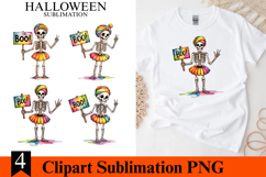 4 Halloween Skeleton Clipart PNG | Spooky Season Png Product Image 1