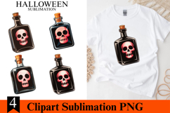 4 Halloween Poison Bottle Clipart PNG | Spooky Season Png Product Image 1