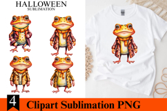 4 Halloween Frog Clipart PNG | Spooky Season Png Product Image 1