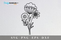 Folk bouquet svg Product Image 2