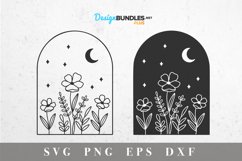 Boho Girl Tshirt Design / Wildflower SVG Cut Files Product Image 3