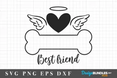 Pet Memorial Angel Wings, Dog Paw SVG, Pet Memorial SVG Product Image 2