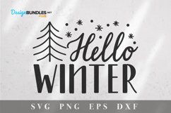 Hello Winter Svg|Christmas Svg Product Image 2