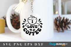 I love coffee svg|Keychain svg Product Image 1