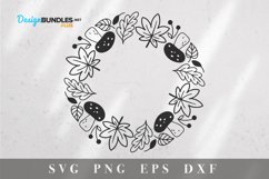 Fall wreath svg|Fall round sign svg Product Image 3