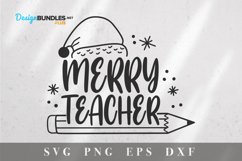 Merry Teacher SVG Product Image 3