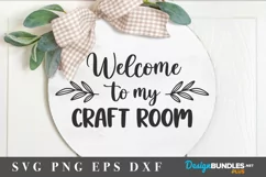 Welcome to my craft room svg file with floral elements Product Image 2