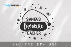 Santa's Favorite Teacher SVG Product Image 3