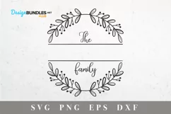 Christmas family monogram SVG|Christmas family design SVG Product Image 2