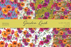 Watercolor Floral Seamless Pattern Set Product Image 1