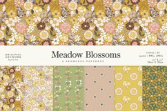 Meadow Blossoms, Digital Paper Pack, Repeat Patterns Product Image 1
