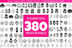 380 Flower SVG Mega Bundle, Floral svg png jpg eps Product Image 1