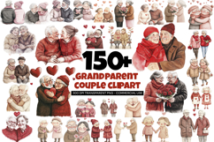 Couple Love Valentine Day Clipart Bundle PNG Product Image 1