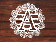 Christmas snowflake SVG Letter A Product Image 3