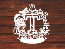 Christmas Santa Elements SVG Letter T Product Image 3
